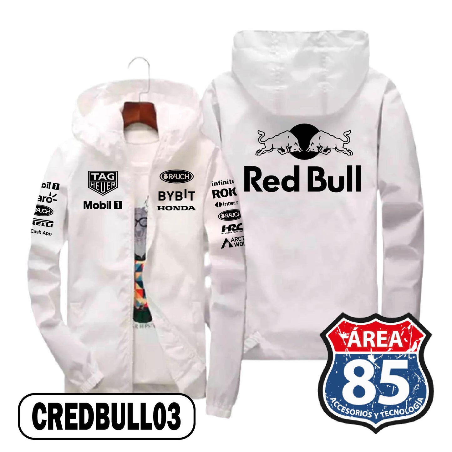 CHAQUETA ROMPE VIENTO DEPORTIVA -CREDBULL03